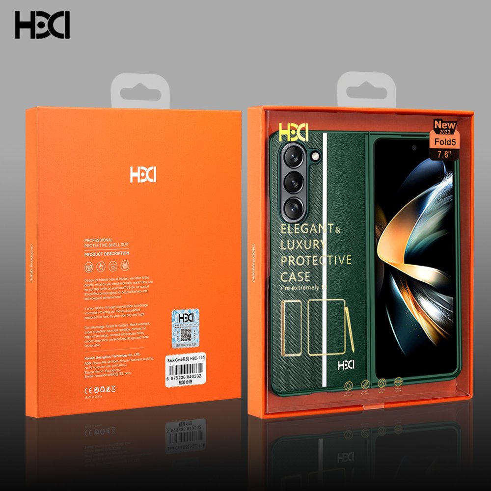 HDD Samsung Galaxy Z Fold 5 Kılıf HBC-155 Lizbon Kapak - Koyu Yeşil