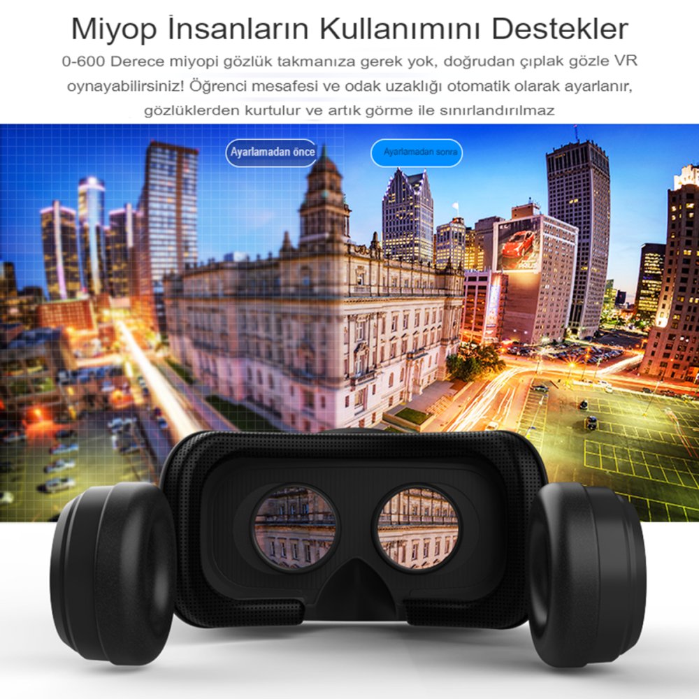 Newface Shinecon SC-G04EA 3D Sanal Gerçeklik Gözlüğü - Siyah