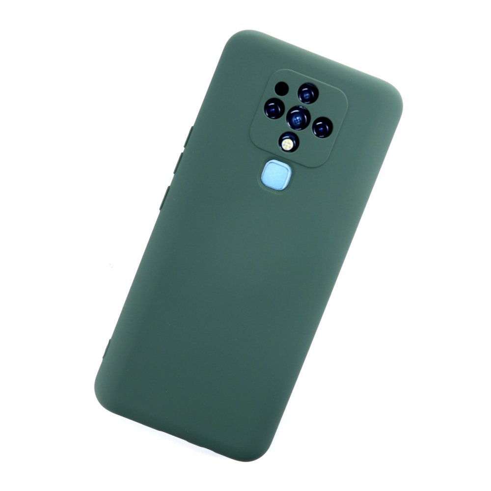 Newface Tecno Camon 16 Kılıf Nano içi Kadife Silikon - Koyu Yeşil