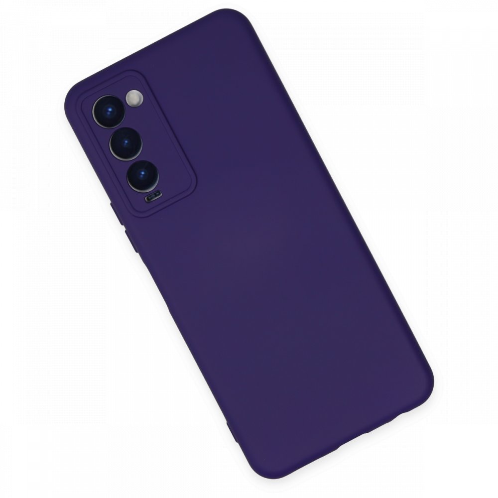 Newface Tecno Camon 18 Kılıf Nano içi Kadife Silikon - Mor