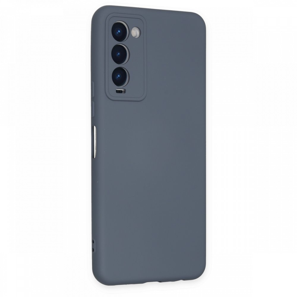 Newface Tecno Camon 18P Kılıf Nano içi Kadife Silikon - Gri