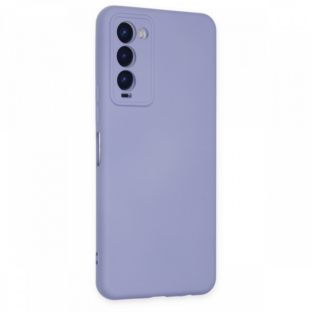 Newface Tecno Camon 18P Kılıf Nano içi Kadife Silikon - Lila