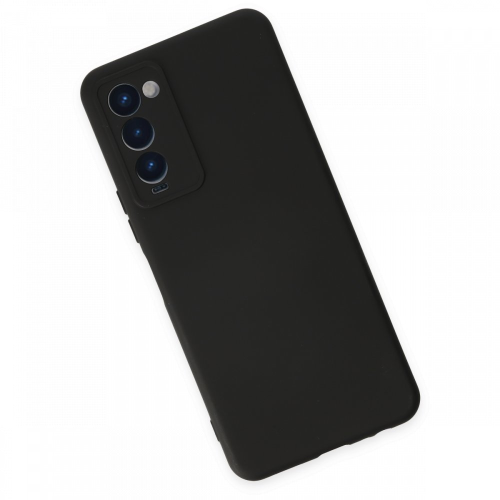Newface Tecno Camon 18T Kılıf Nano içi Kadife Silikon - Siyah