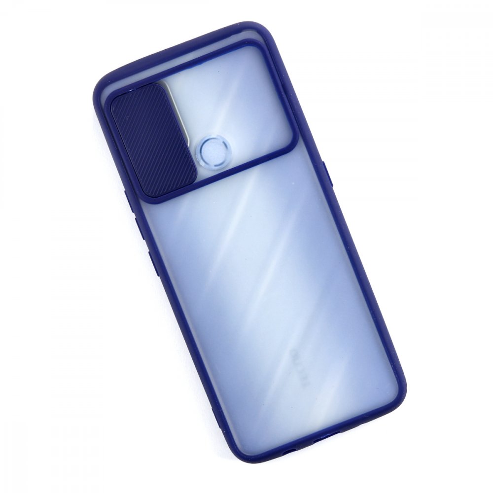 Newface Tecno Pova Kılıf Palm Buzlu Kamera Sürgülü Silikon - Lacivert