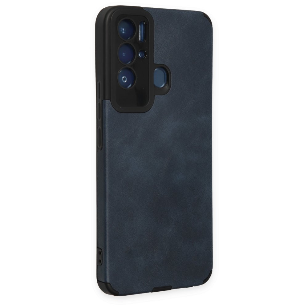 Newface Tecno Pova Neo Kılıf Loop Deri Silikon - Lacivert
