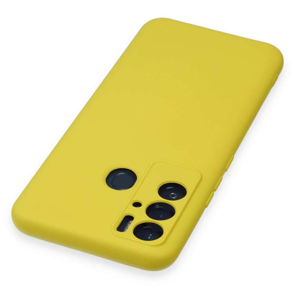 Newface Tecno Pova Neo Kılıf Nano içi Kadife Silikon - Sarı