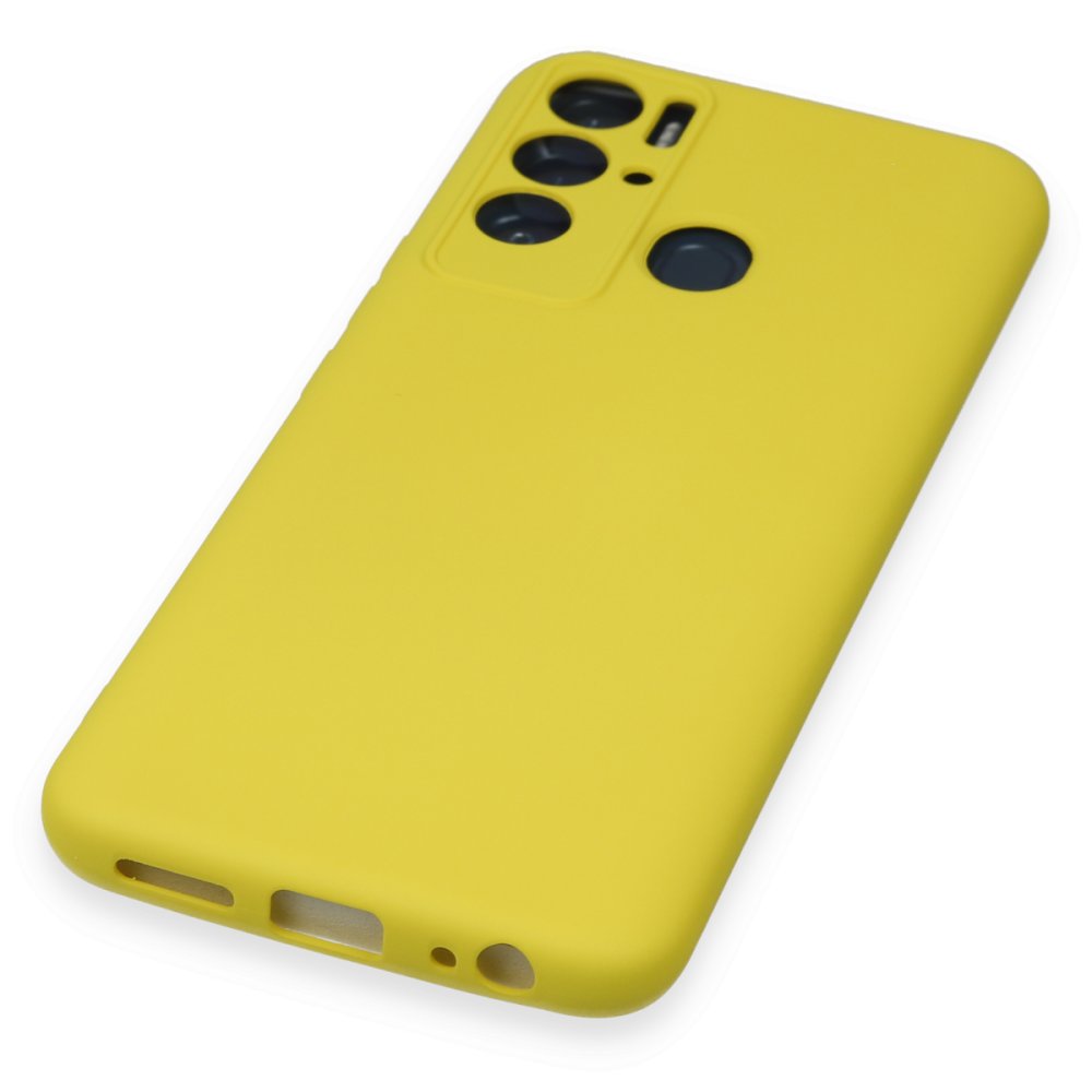 Newface Tecno Pova Neo Kılıf Nano içi Kadife Silikon - Sarı