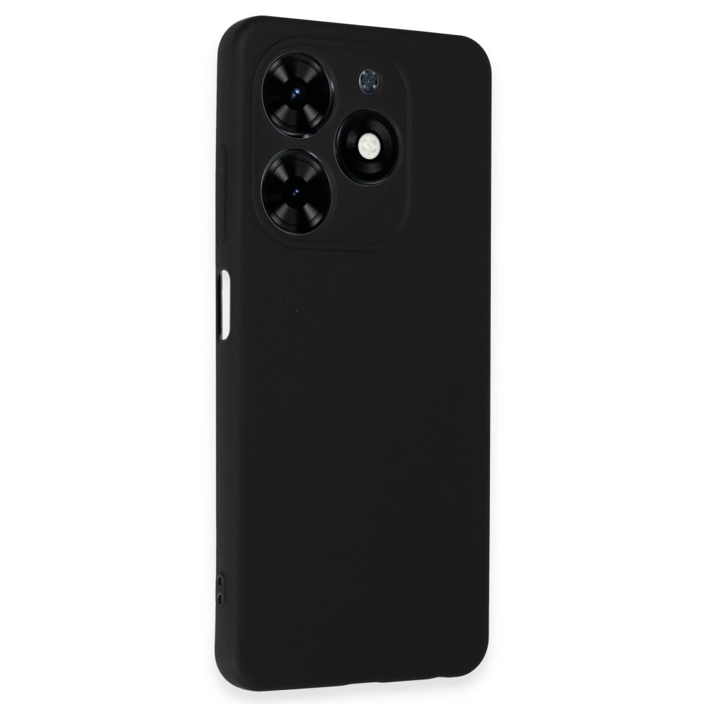 Newface Tecno Spark 20 Kılıf First Silikon - Siyah