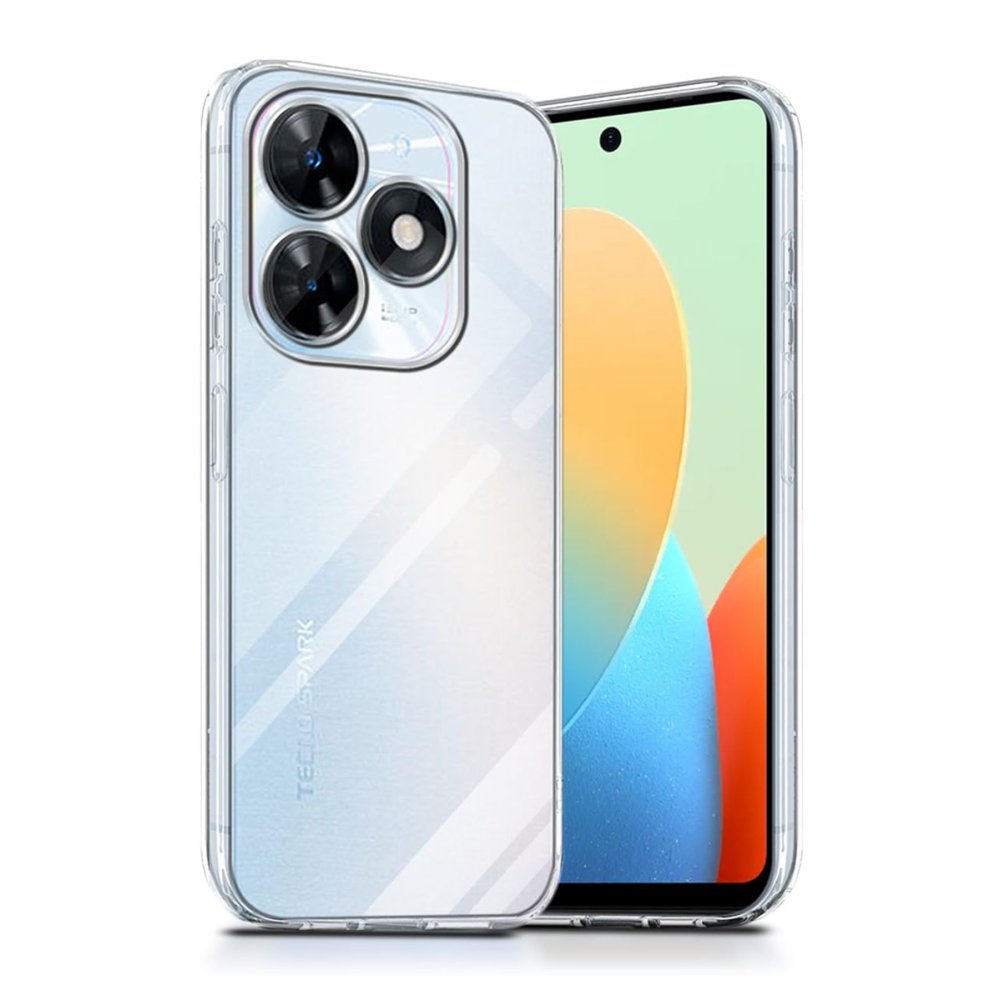 Newface Tecno Spark 20 Kılıf Lüx Şeffaf Silikon