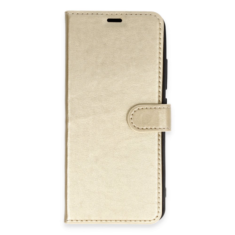 Newface Tecno Spark 8T Kılıf Trend S Plus Kapaklı Kılıf - Gold