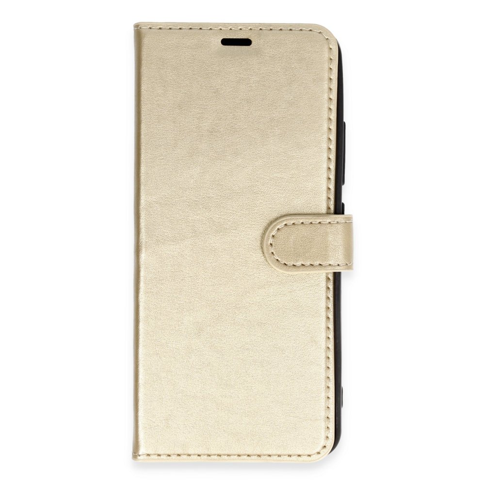 Newface Tecno Spark 9T Kılıf Trend S Plus Kapaklı Kılıf - Gold