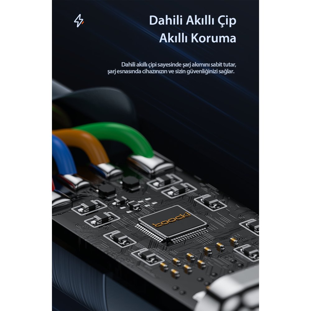 Newface Toocki TQ-X08 2M 100W Hasırlı Type-C to Type-C PD Hızlı Şarj Kablosu - Gri