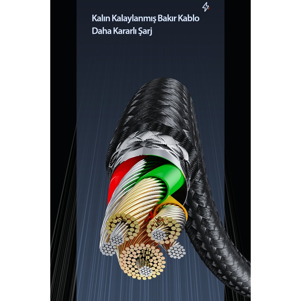 Newface Toocki TQ-X08 2M 100W Hasırlı Type-C to Type-C PD Hızlı Şarj Kablosu - Siyah