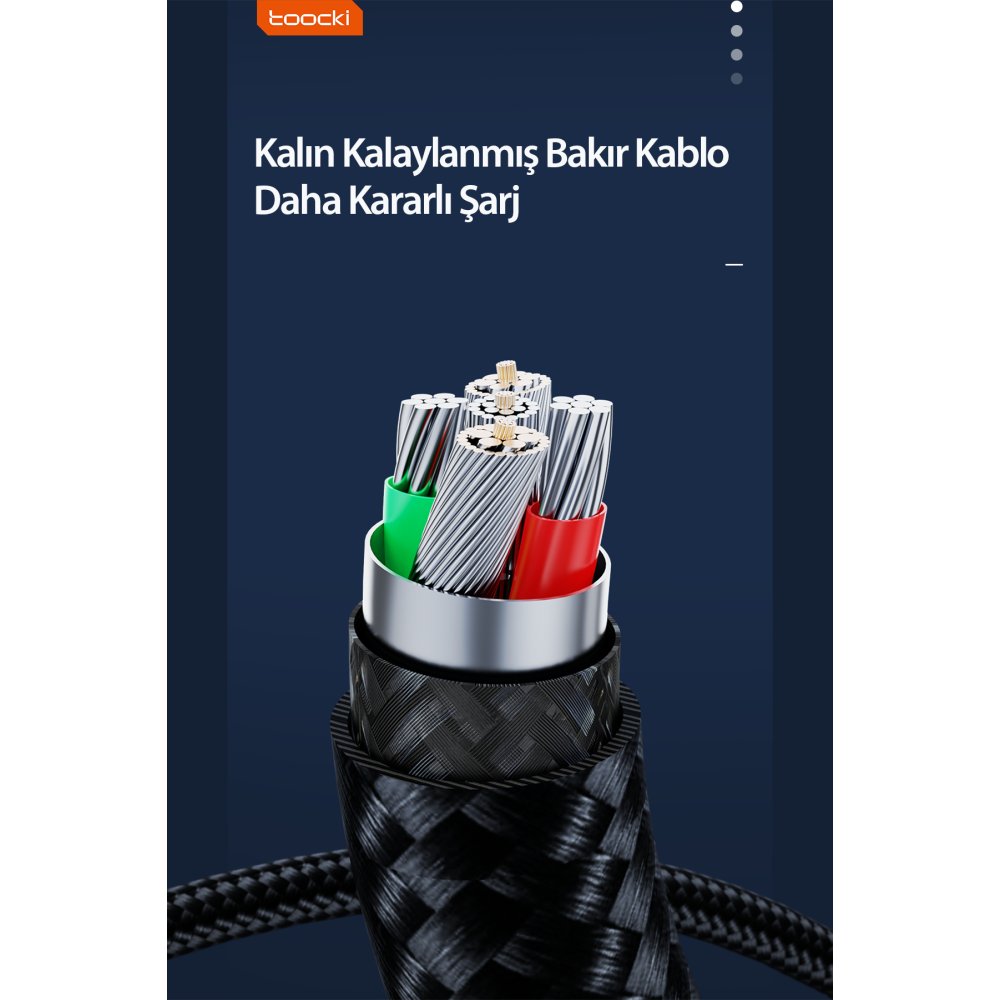 Newface Toocki TQ-X09 1M 20W Hasırlı Type-C to Lightning PD Hızlı Şarj Kablosu - Siyah