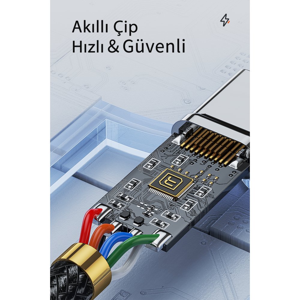 Newface Toocki TQ-X12 1M 100W Hasırlı Usb to Type-C PD Hızlı Şarj Kablosu - Siyah