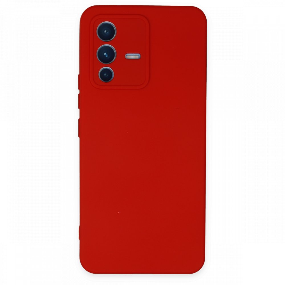Newface Vivo V23 5G Kılıf Nano içi Kadife Silikon - Kırmızı