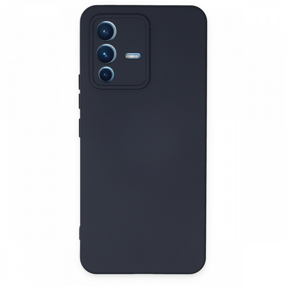 Newface Vivo V23 5G Kılıf Nano içi Kadife Silikon - Lacivert