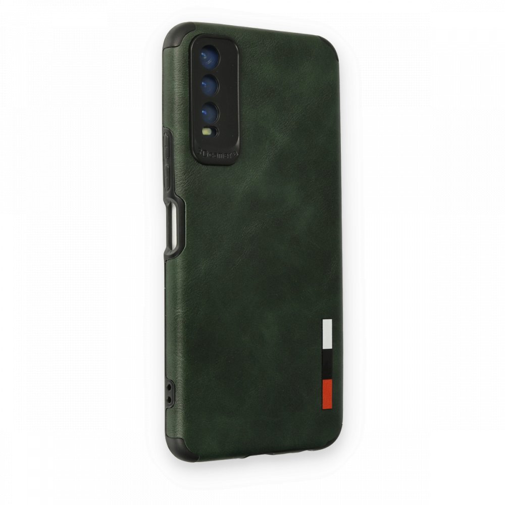 Newface Vivo Y11S Kılıf Loop Deri Silikon - Yeşil