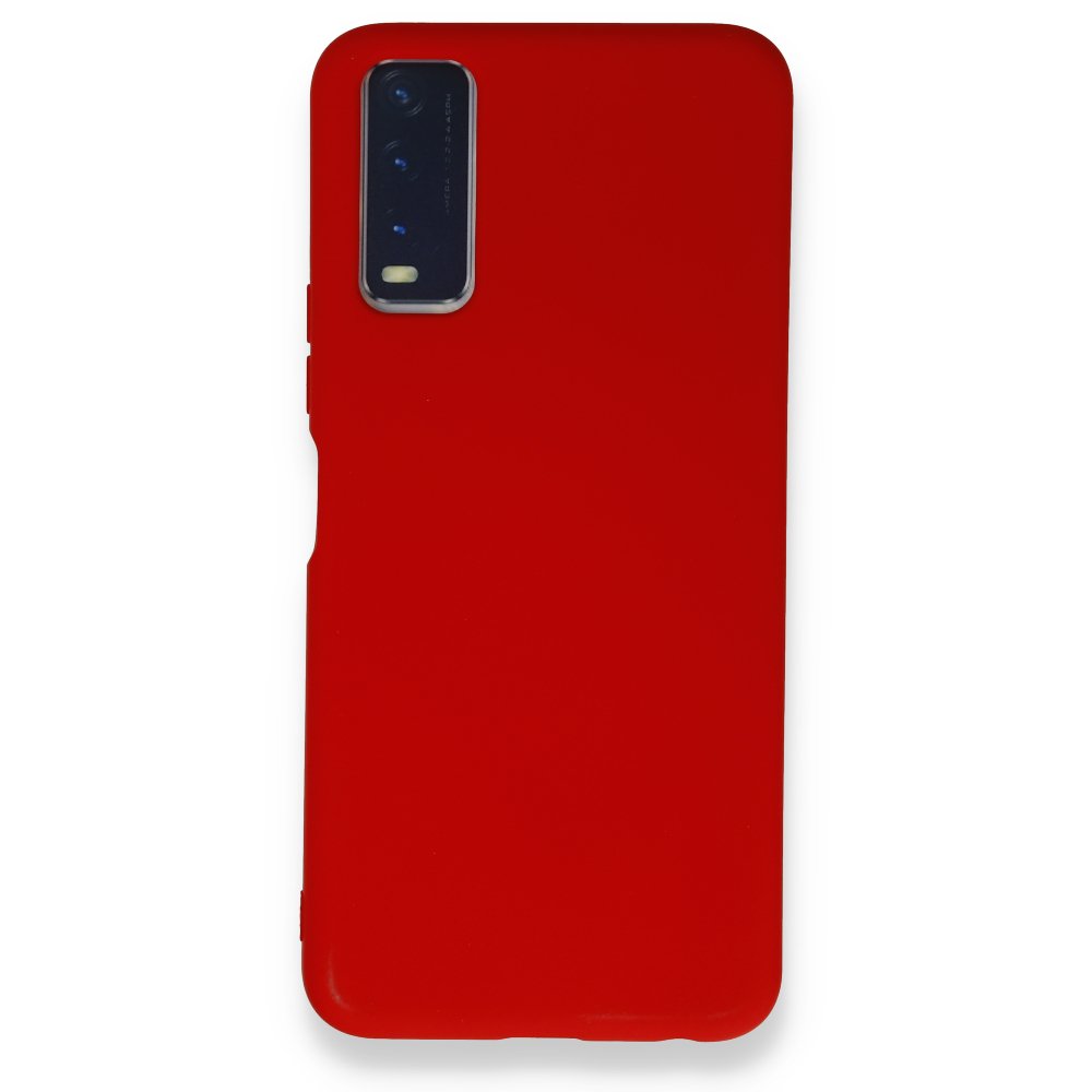 Newface Vivo Y11S Kılıf Nano içi Kadife Silikon - Kırmızı