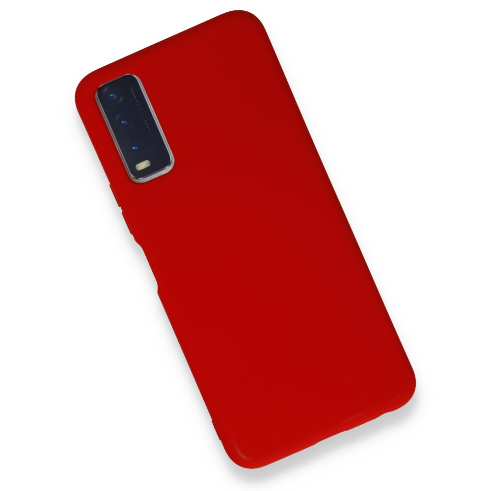 Newface Vivo Y11S Kılıf Nano içi Kadife Silikon - Kırmızı