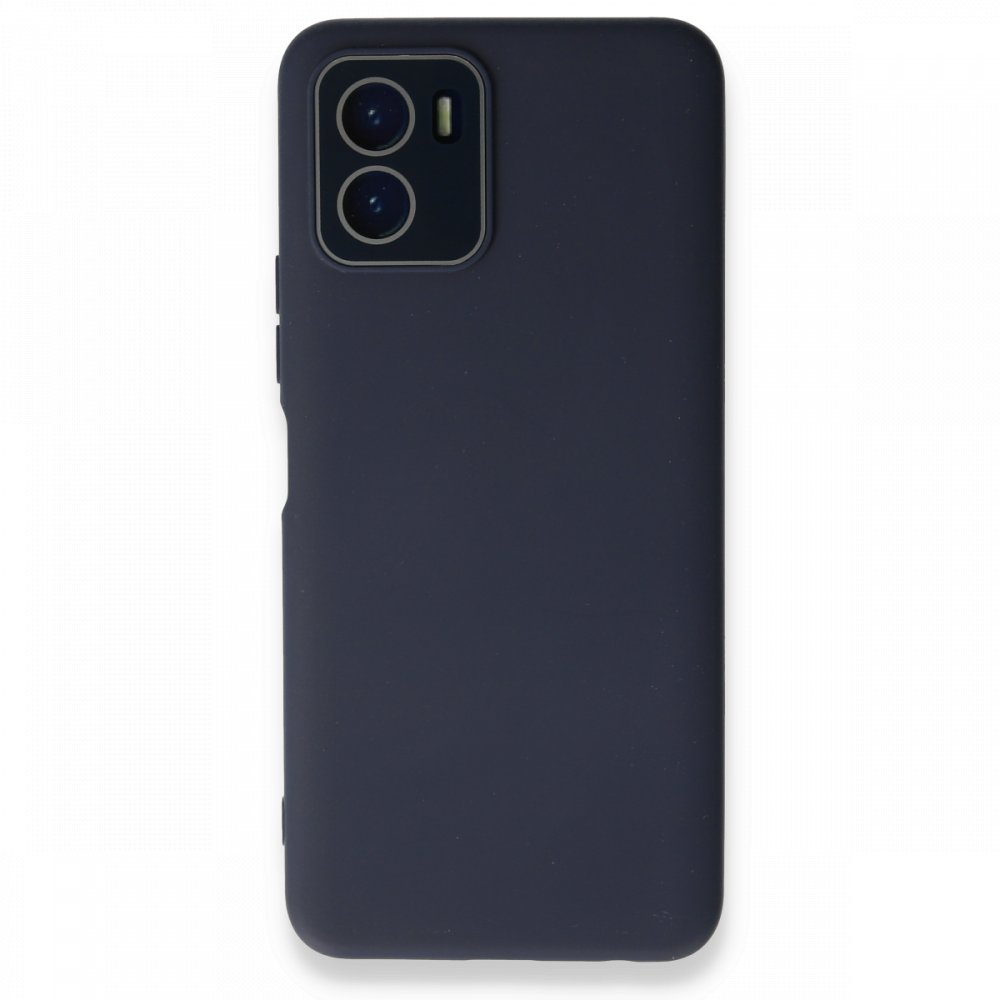 Newface Vivo Y15S Kılıf Lansman Glass Kapak - Lacivert