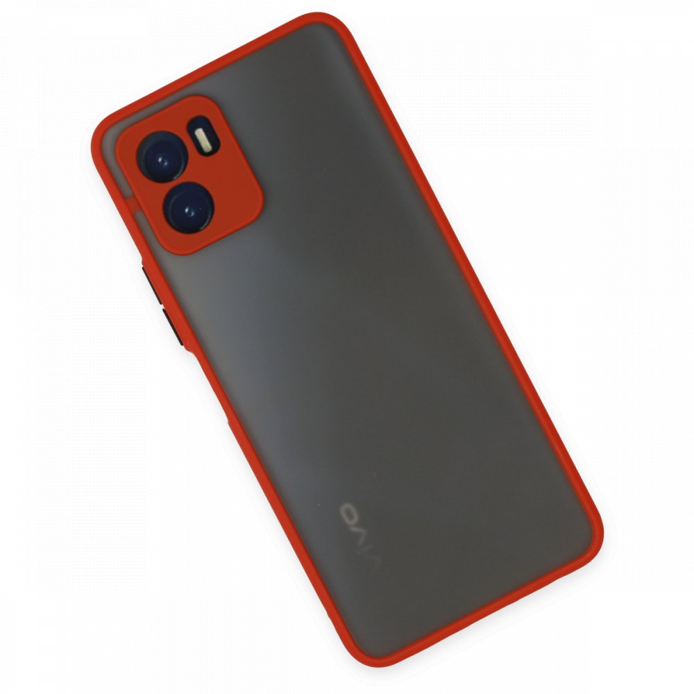 Newface Vivo Y15S Kılıf Montreal Silikon Kapak - Kırmızı
