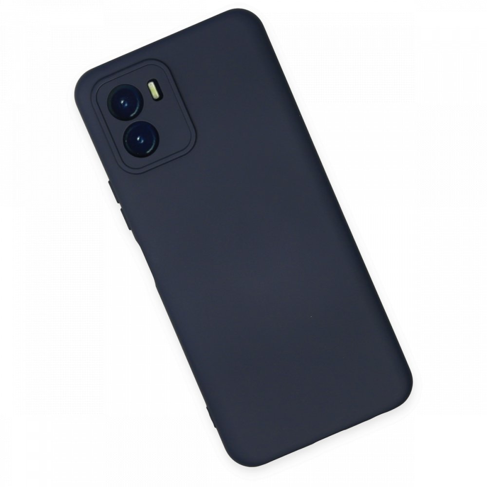 Newface Vivo Y15S Kılıf Nano içi Kadife Silikon - Lacivert