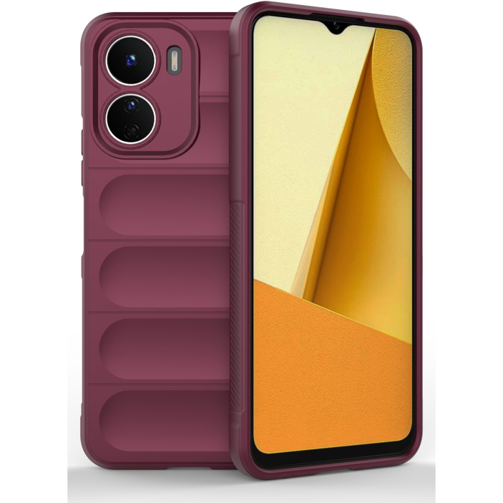 Newface Vivo Y16 Kılıf Optimum Silikon - Bordo