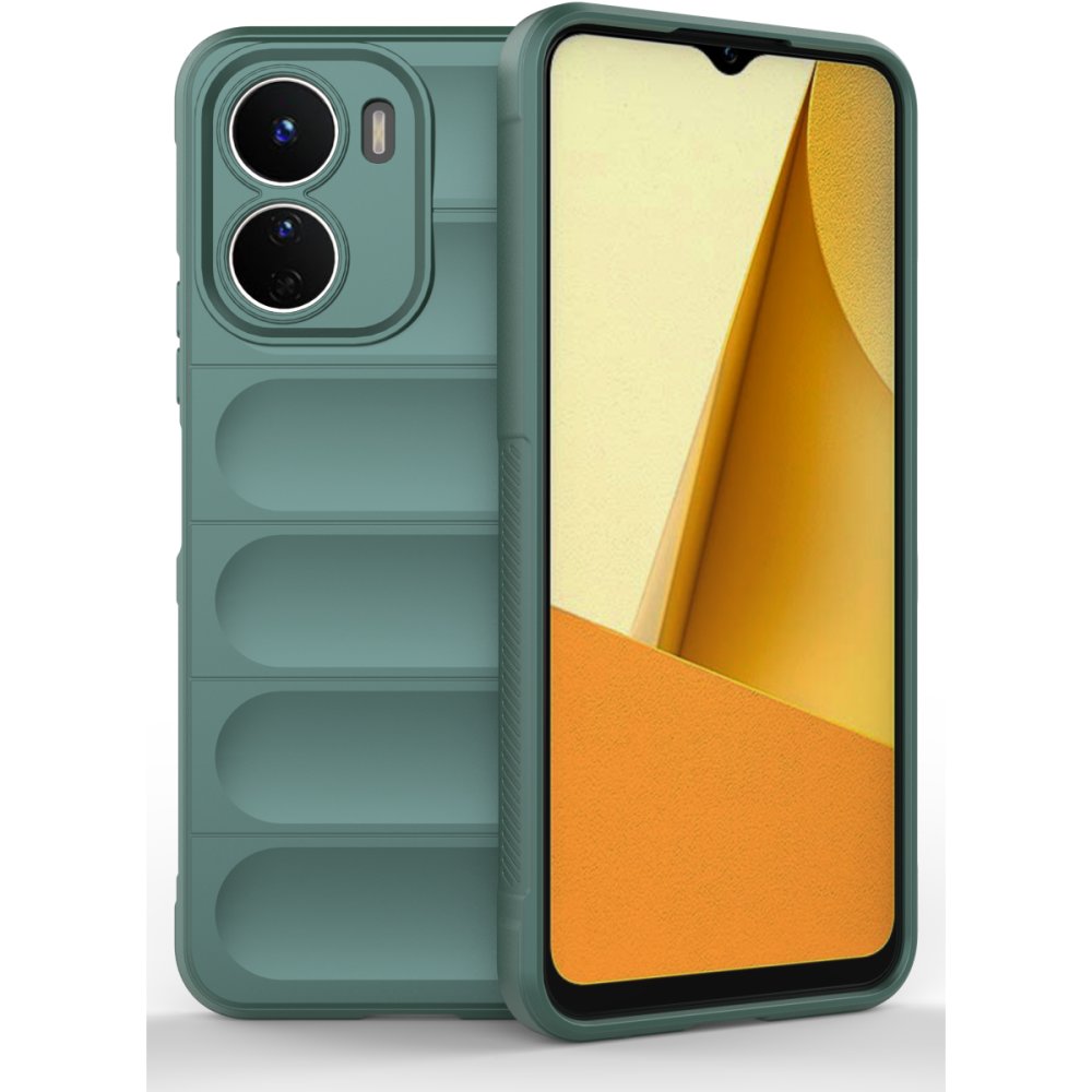 Newface Vivo Y16 Kılıf Optimum Silikon - Koyu Yeşil