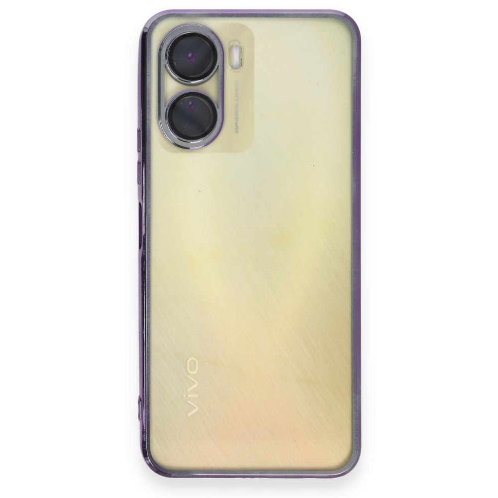 Newface Vivo Y16 Kılıf Razer Lensli Silikon - Mor