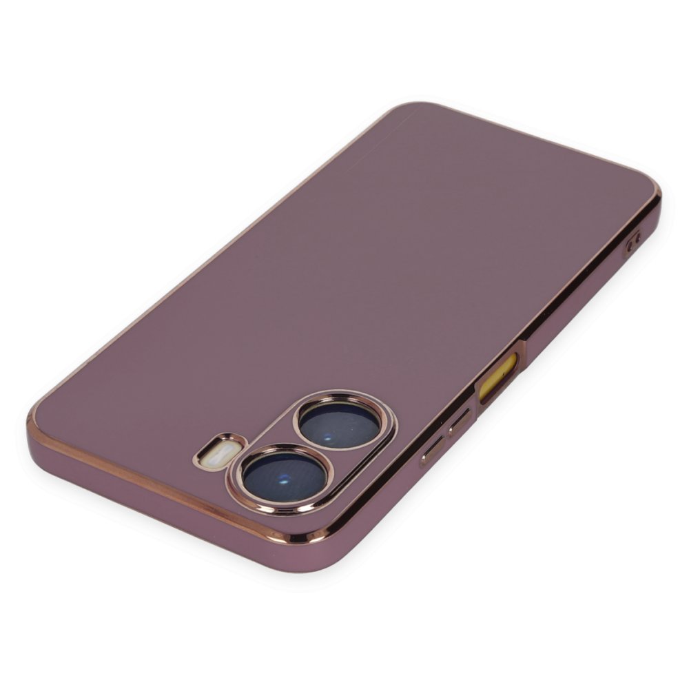 Newface Vivo Y16 Kılıf Volet Silikon - Mor