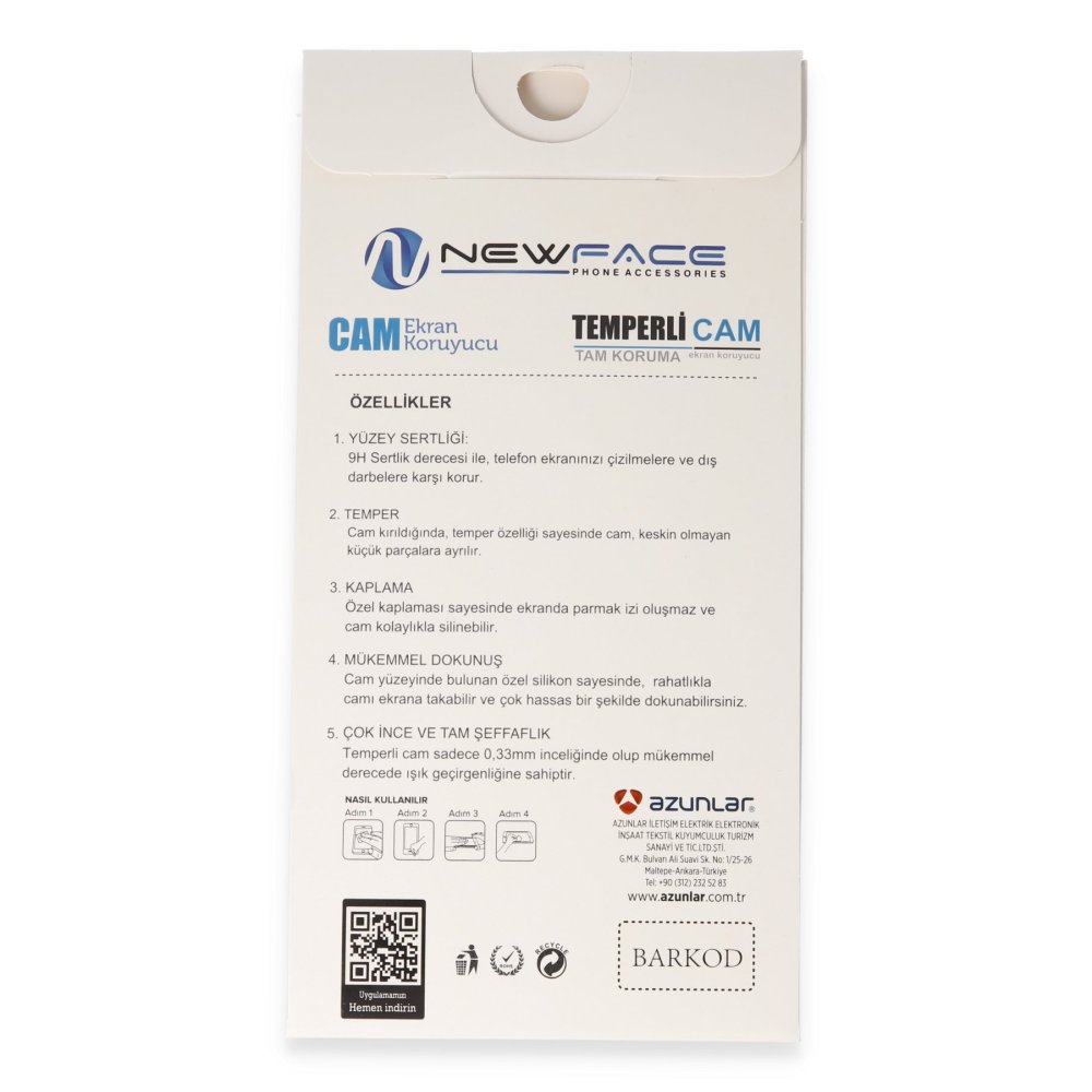 Newface Vivo Y17S 3D Antistatik Cam Ekran Koruyucu