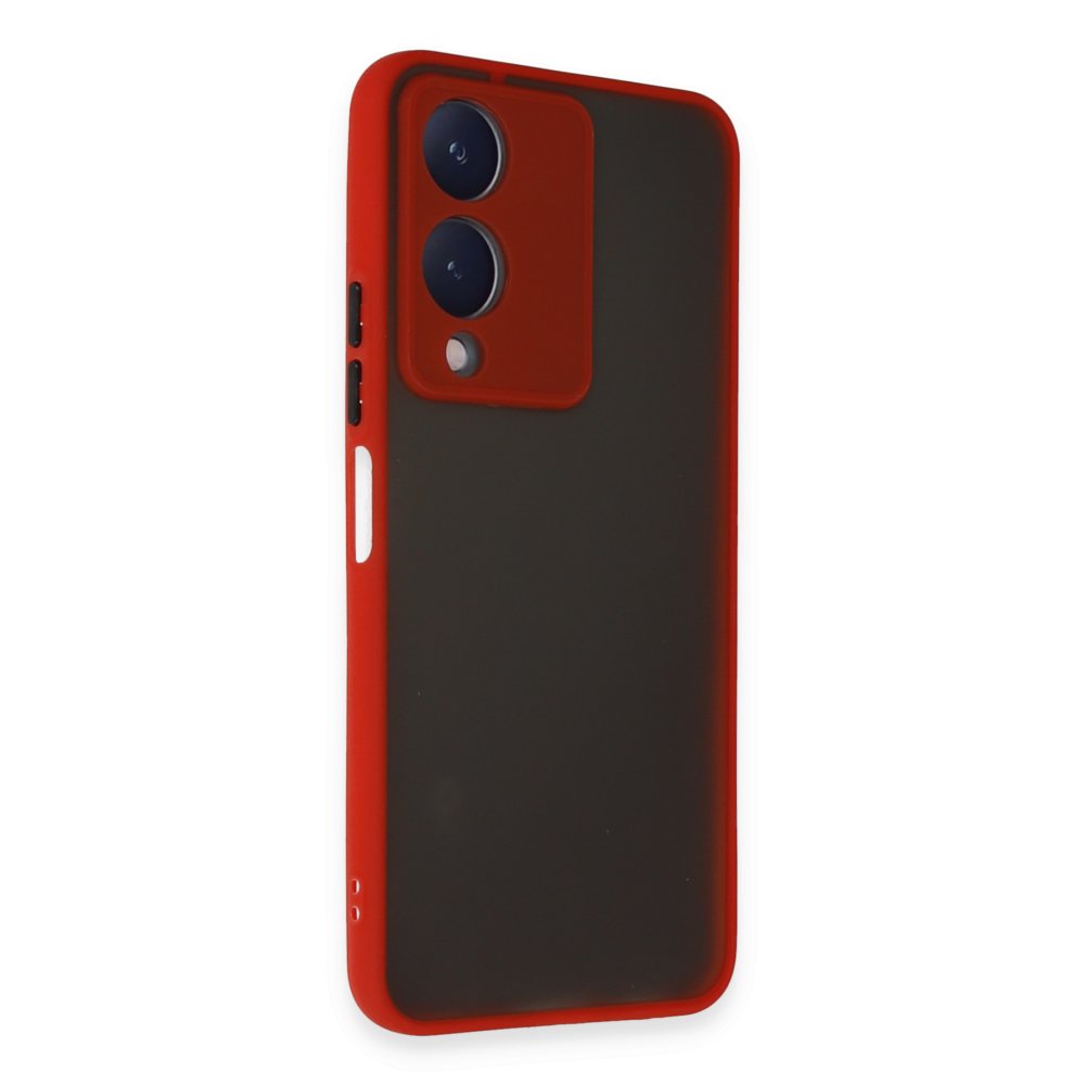 Newface Vivo Y17S Kılıf Montreal Silikon Kapak - Kırmızı