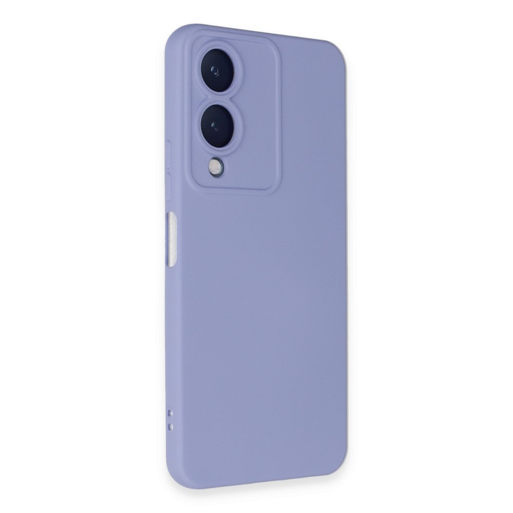 Newface Vivo Y17S Kılıf Nano içi Kadife Silikon - Lila
