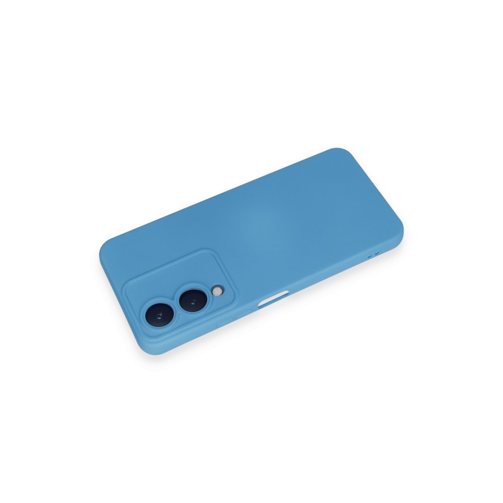 Newface Vivo Y17S Kılıf Nano içi Kadife Silikon - Mavi