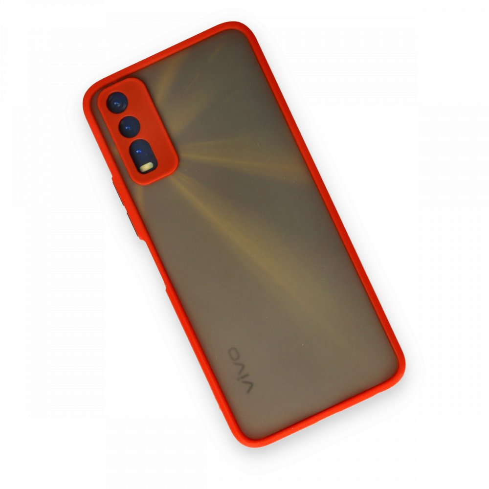 Newface Vivo Y20 Kılıf Montreal Silikon Kapak - Kırmızı