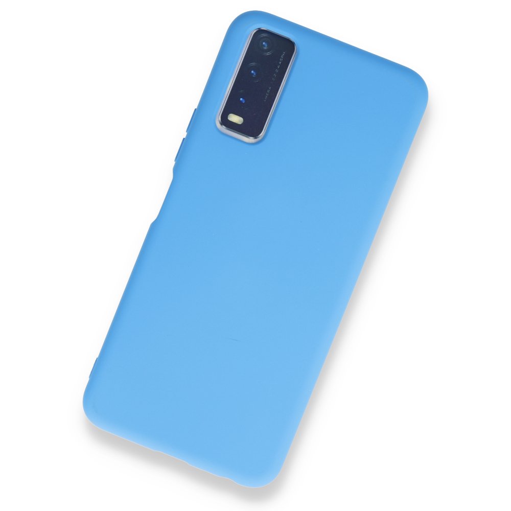 Newface Vivo Y20 Kılıf Nano içi Kadife Silikon - Mavi