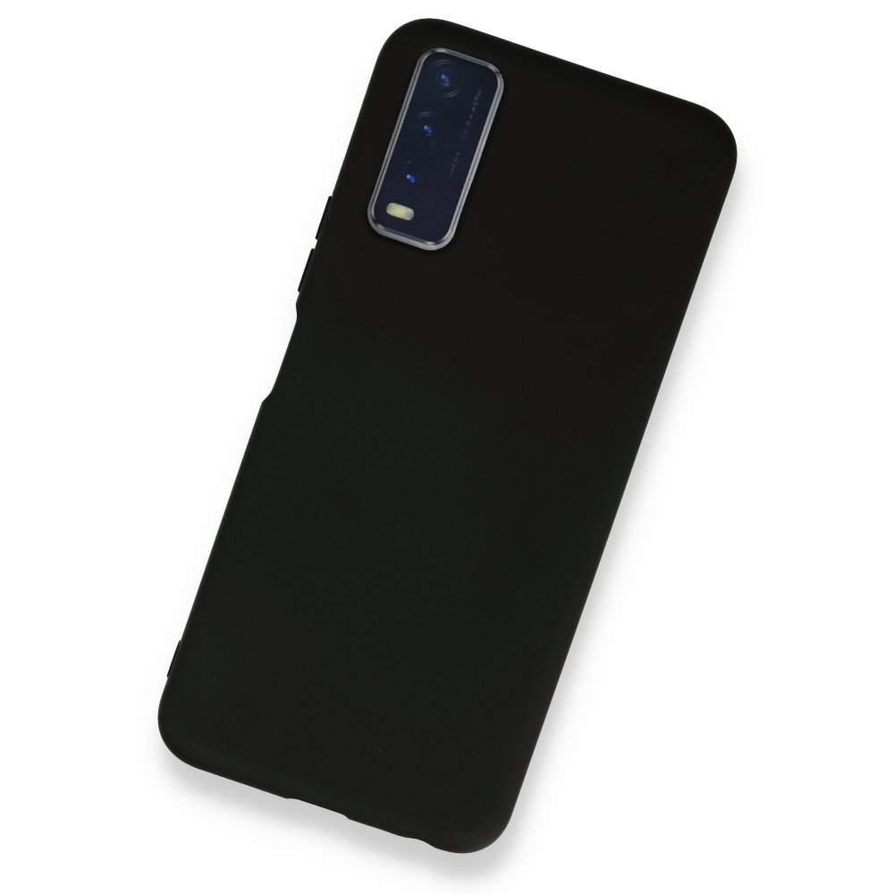 Newface Vivo Y20 Kılıf Nano içi Kadife Silikon - Siyah
