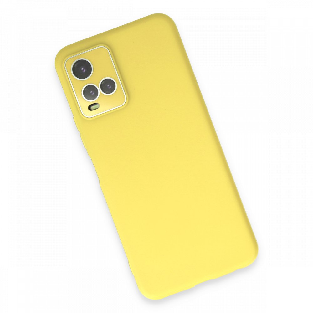 Newface Vivo Y21 Kılıf Lansman Glass Kapak - Sarı