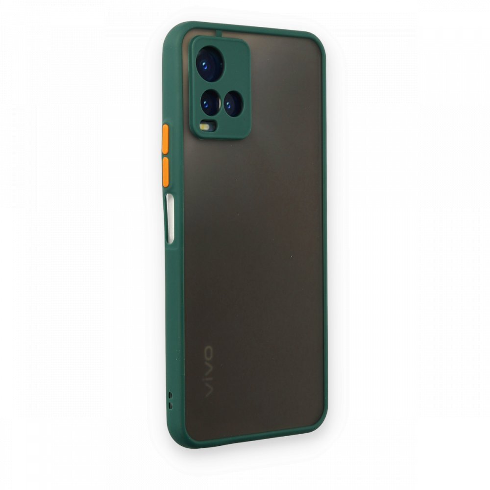 Newface Vivo Y21 Kılıf Montreal Silikon Kapak - Yeşil