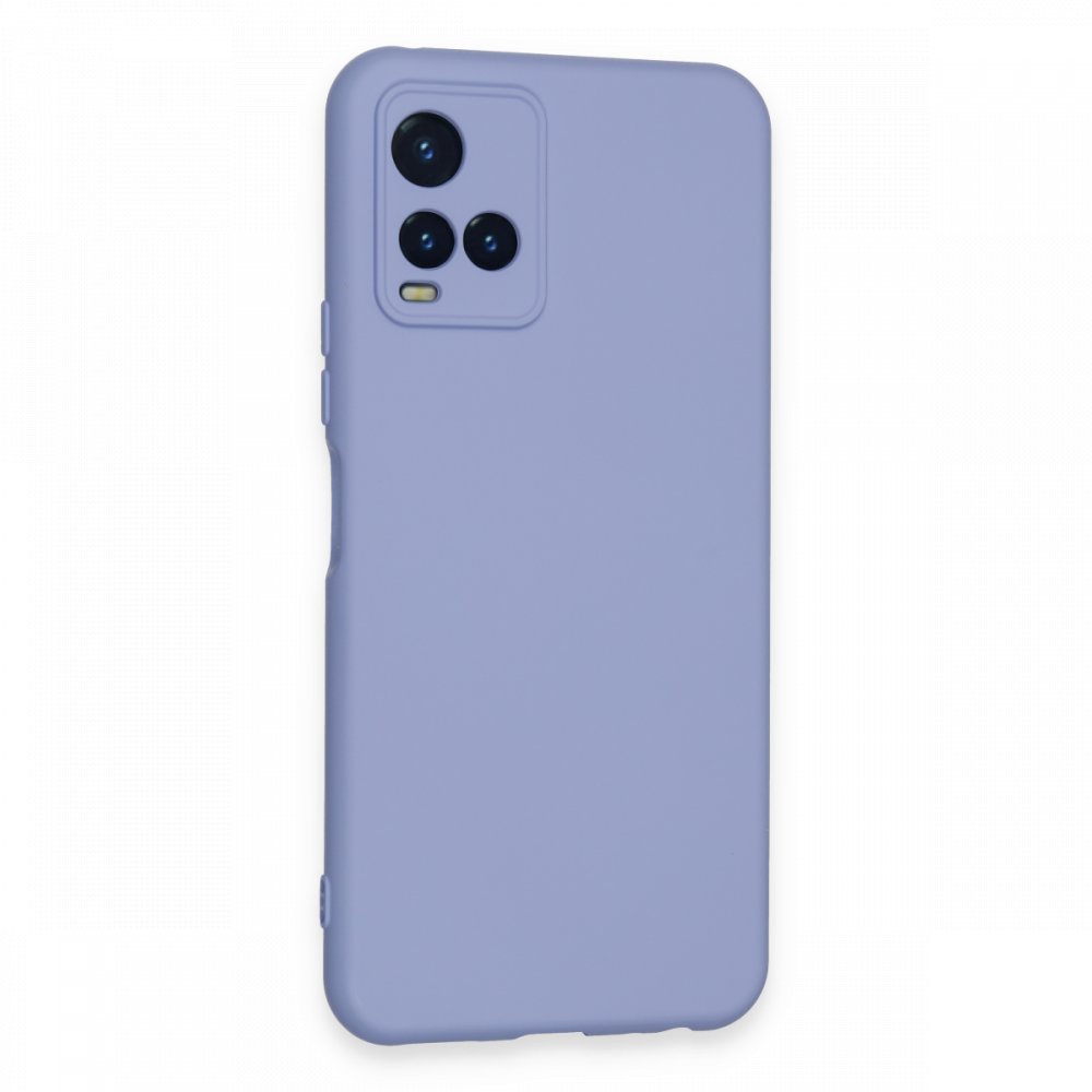 Newface Vivo Y21 Kılıf Nano içi Kadife Silikon - Lila