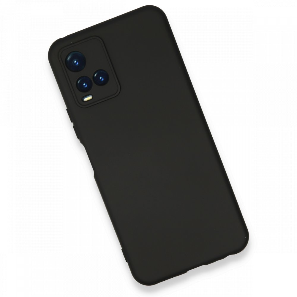 Newface Vivo Y21 Kılıf Nano içi Kadife  Silikon - Siyah