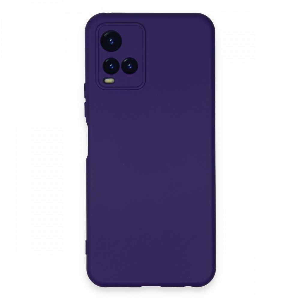 Newface Vivo Y21S Kılıf Nano içi Kadife Silikon - Mor