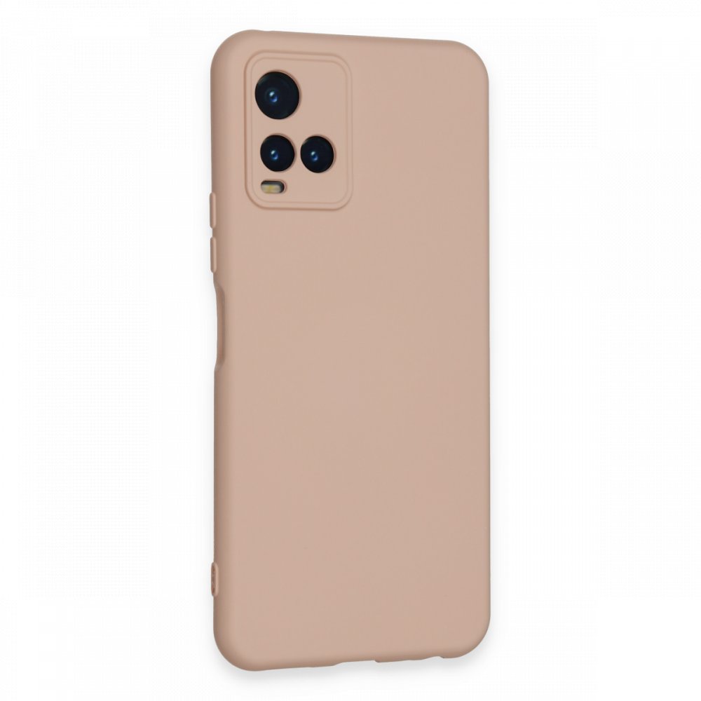Newface Vivo Y21S Kılıf Nano içi Kadife Silikon - Pudra