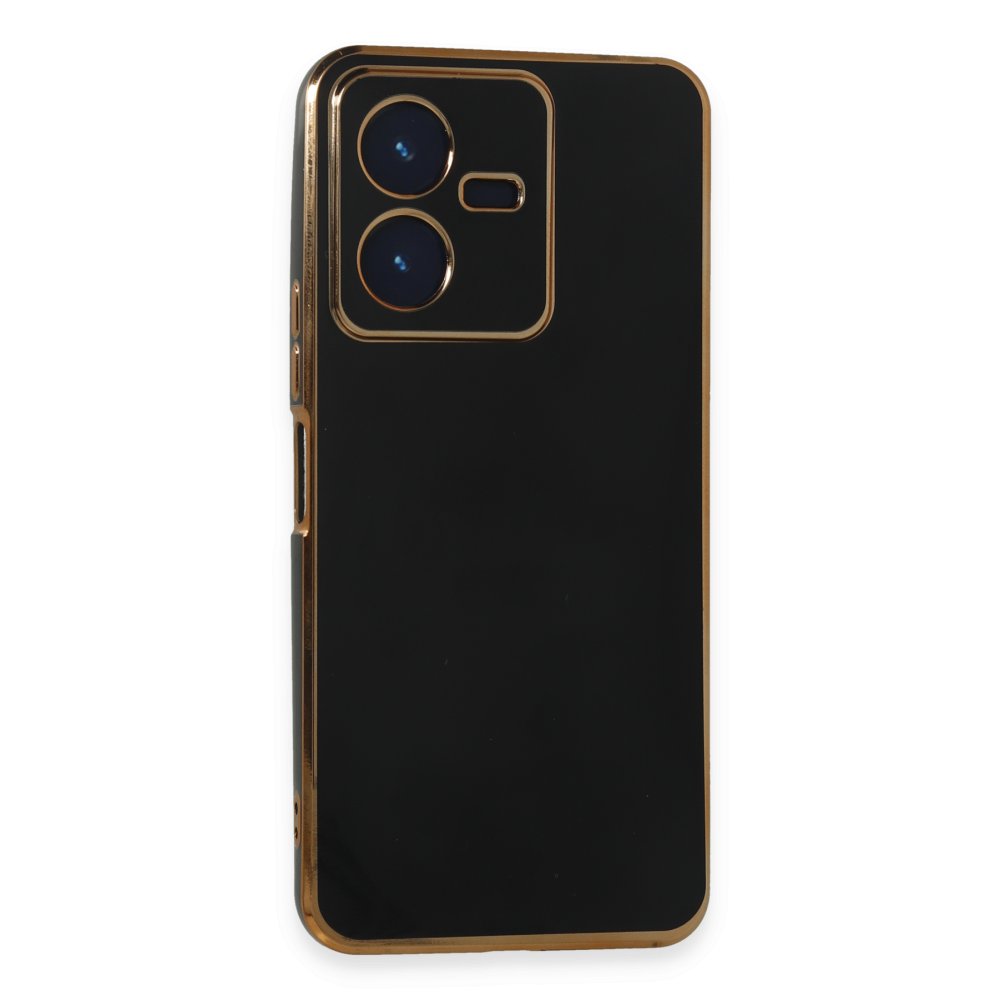 Newface Vivo Y22 2022 Kılıf Volet Silikon - Siyah