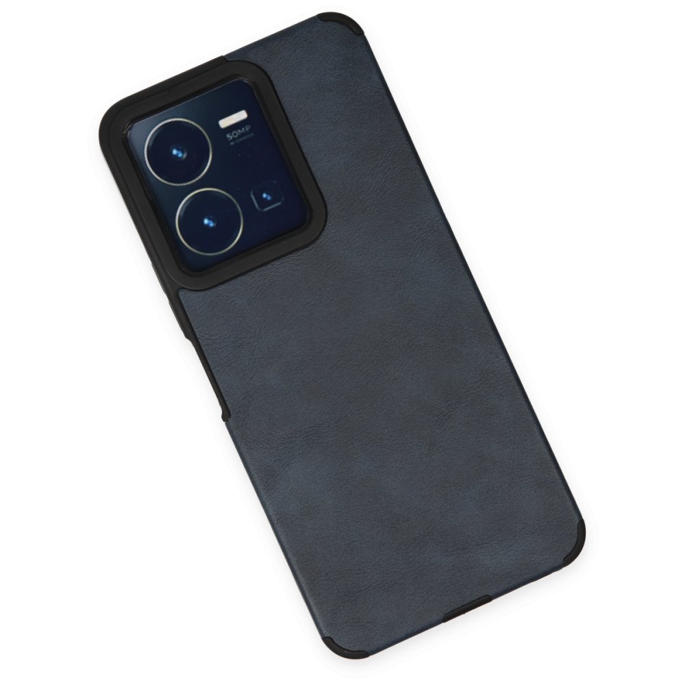 Newface Vivo Y22S Kılıf Loop Deri Silikon - Lacivert