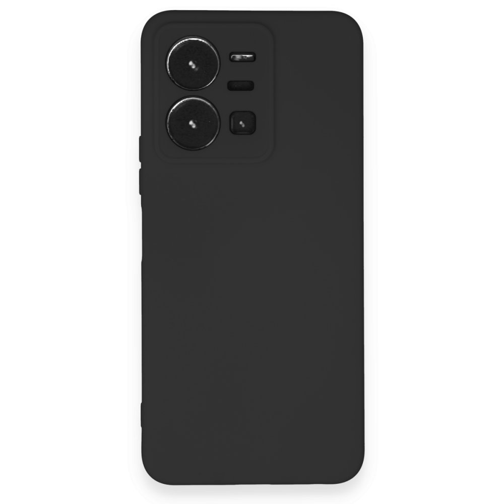 Newface Vivo Y22S Kılıf Nano içi Kadife Silikon - Siyah