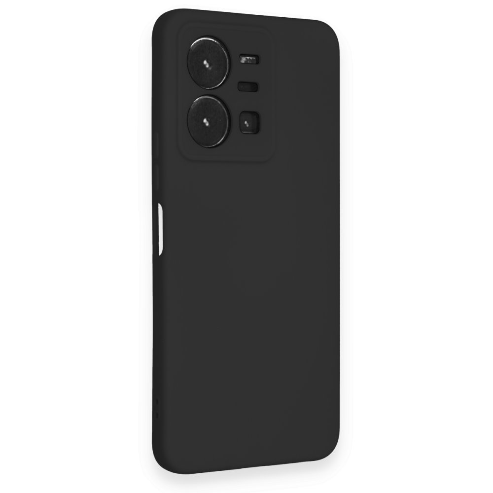 Newface Vivo Y22S Kılıf Nano içi Kadife Silikon - Siyah