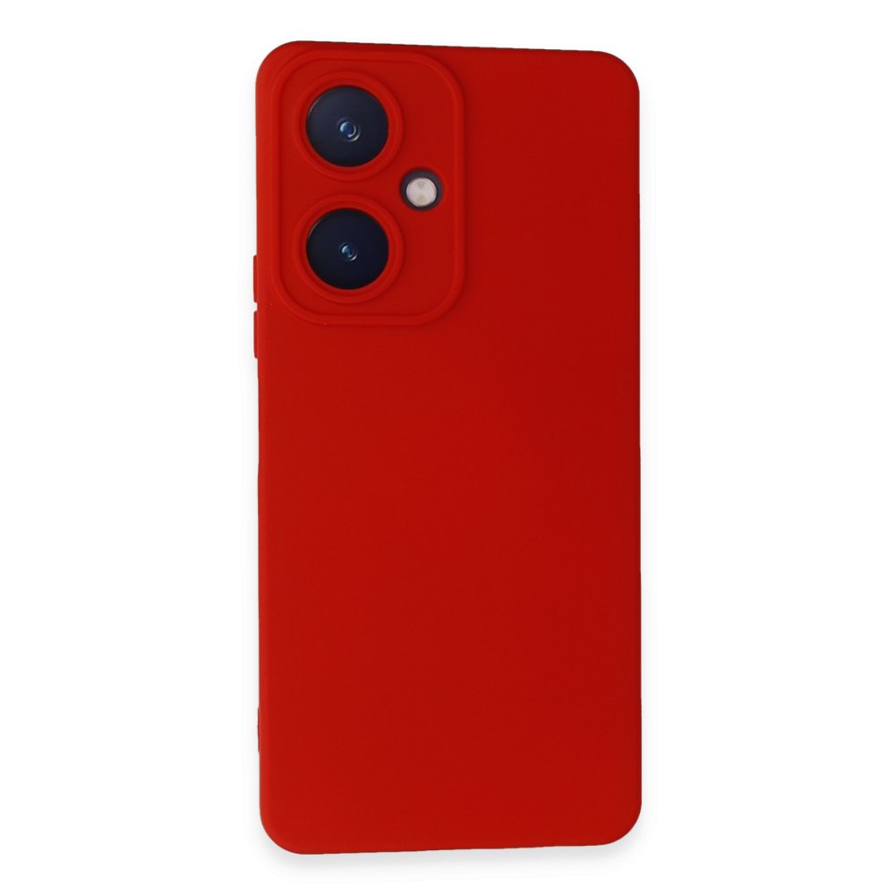 Newface Vivo Y27 Kılıf Nano içi Kadife Silikon - Kırmızı