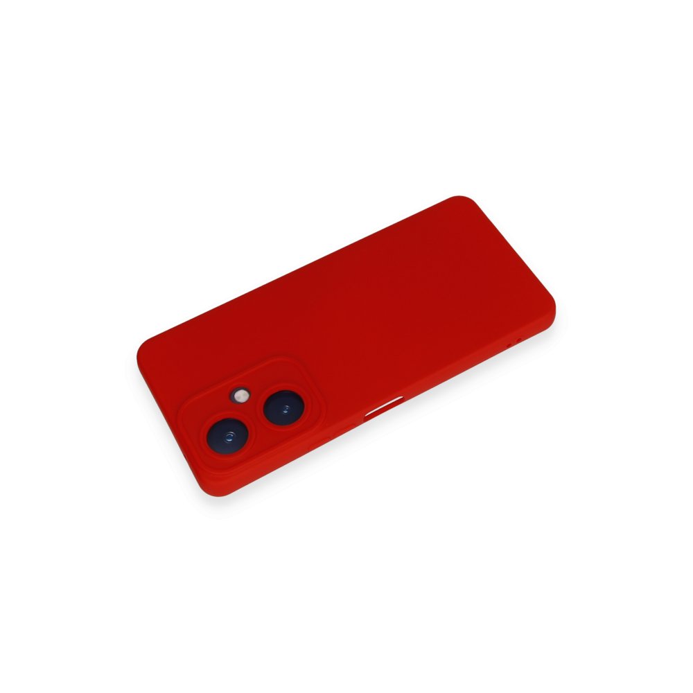 Newface Vivo Y27 Kılıf Nano içi Kadife Silikon - Kırmızı